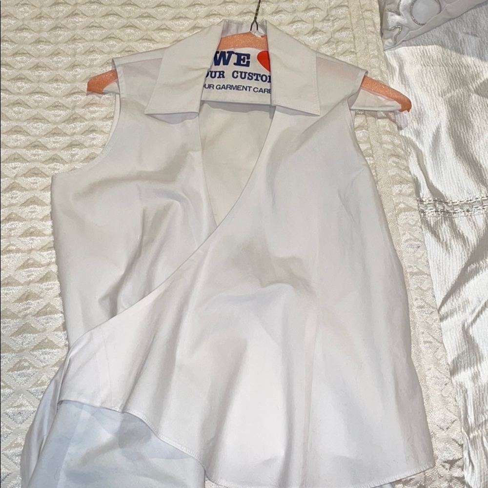 Banana republic white wrap blouse